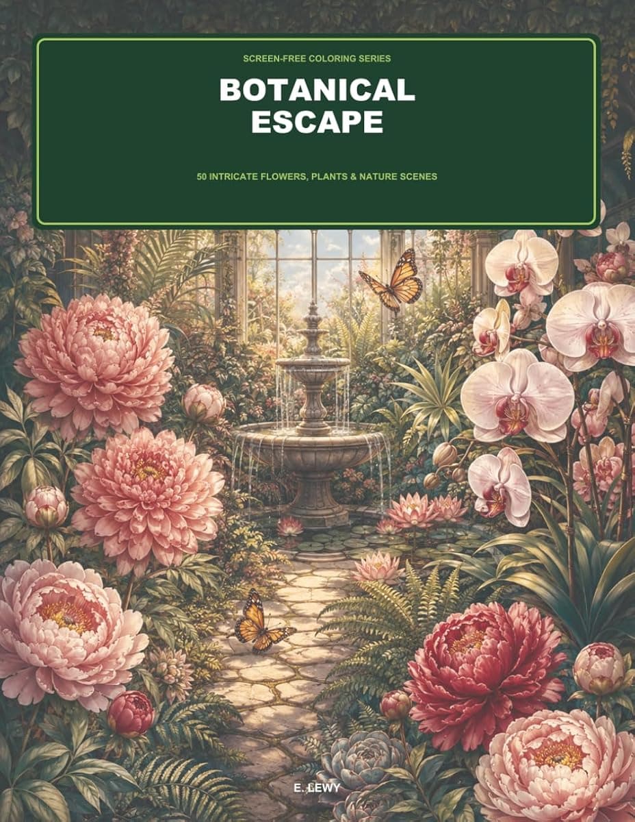 Botanical Escape coloring book cover