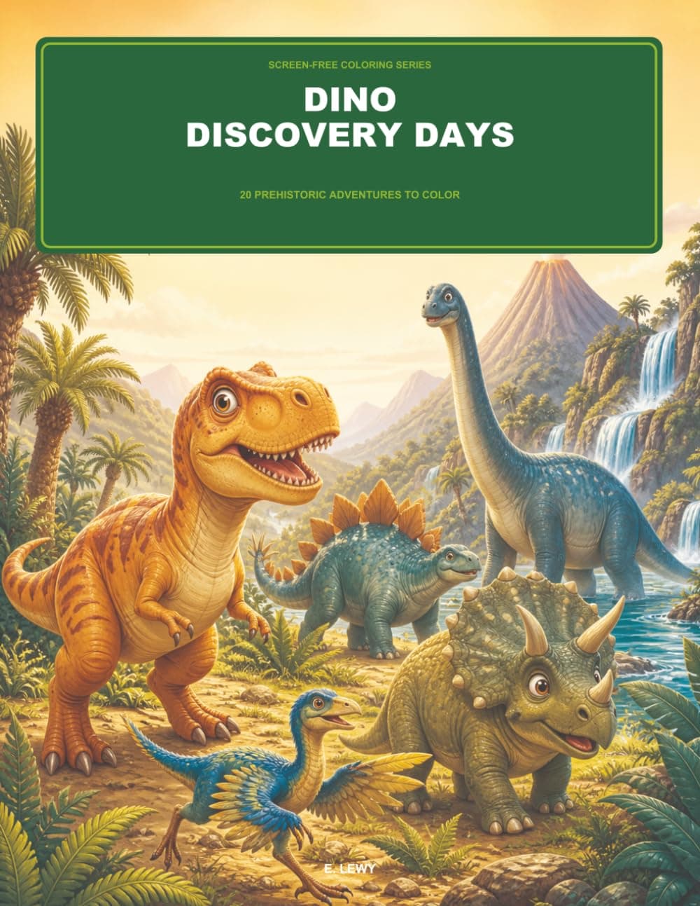 Dino Discovery Days coloring book cover